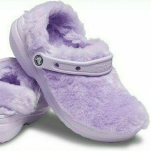 Crocs Classic Fur Sure Clogs Pink 207303-530 Womens Size 10 NWT